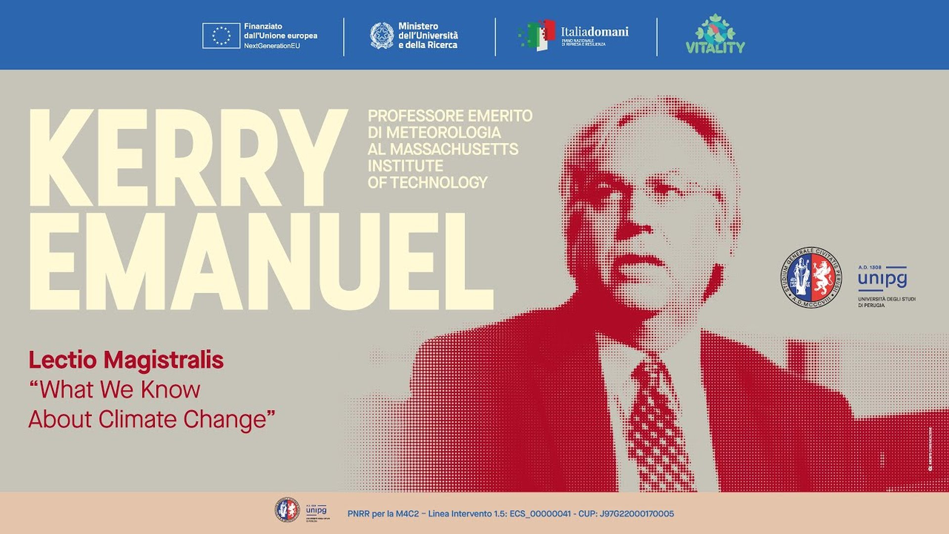 Lectio Magistralis by Professor Kerry Emanuel