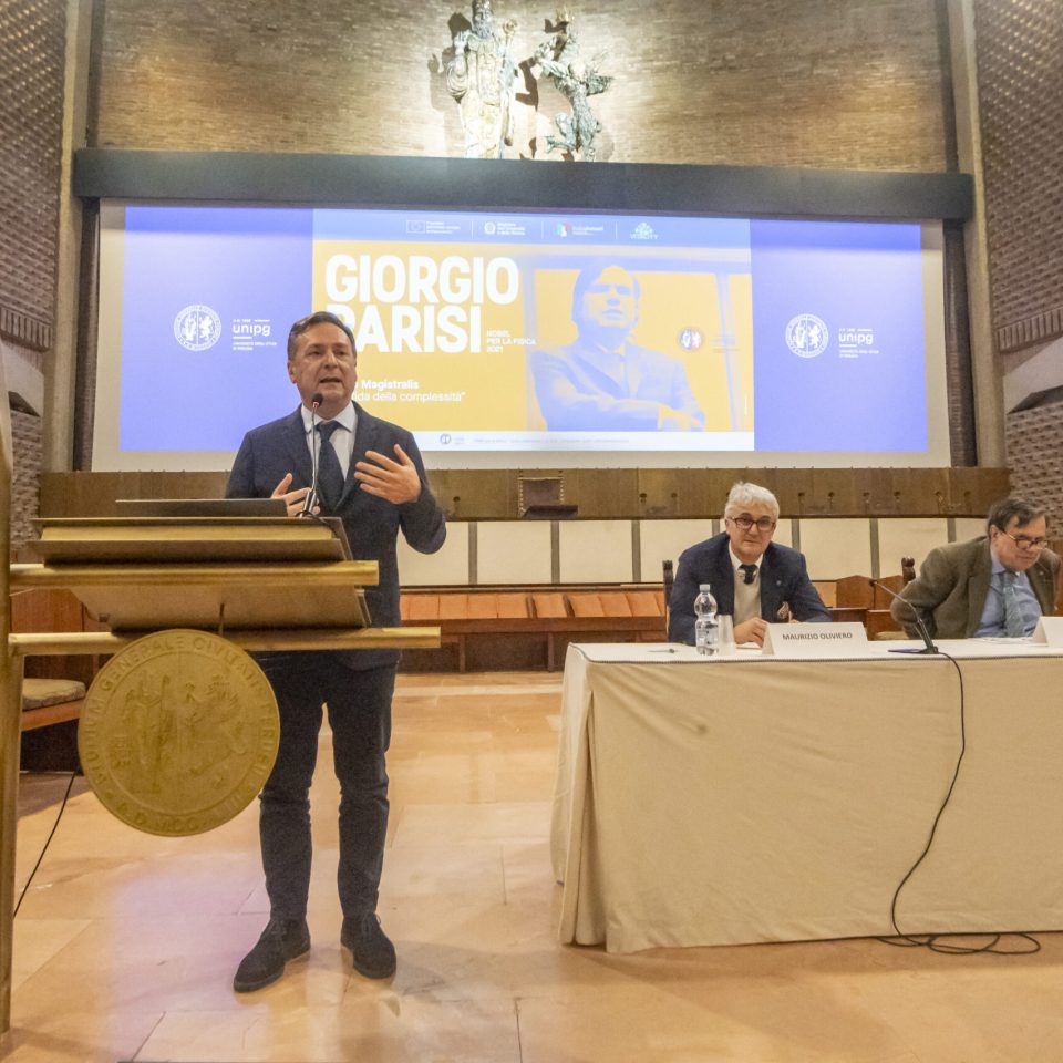 Giorgio Parisi Lectio Magistralis Università di Perugia- Maurizio Oliviero- Luca Gammaitoni