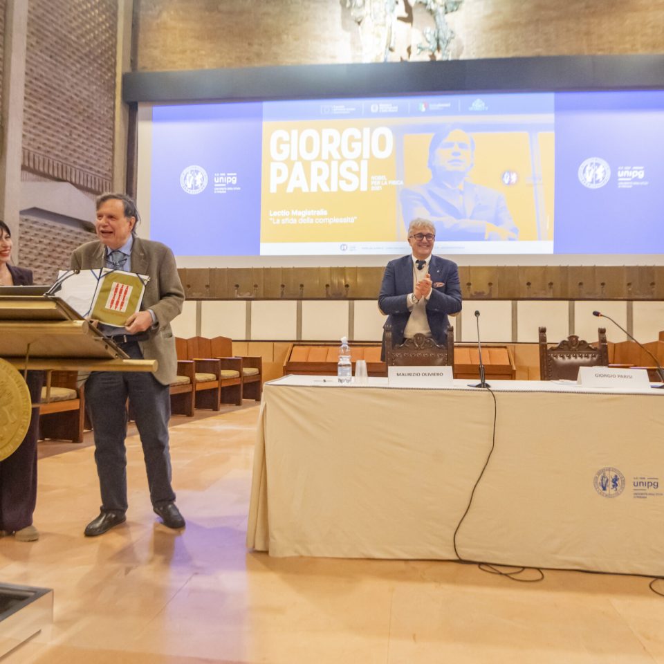 Giorgio Parisi Lectio Magistralis Università di Perugia- Maurizio Oliviero- Luca Gammaitoni
