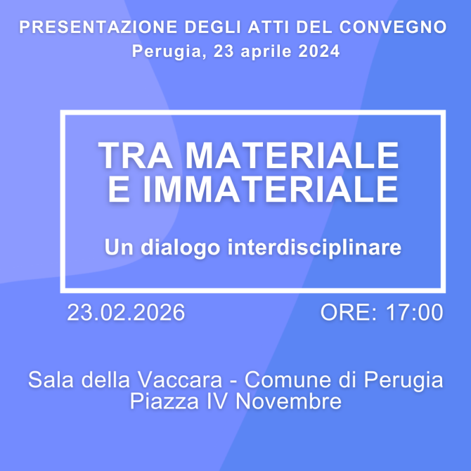 Copertina evento tra materiale e immateriale